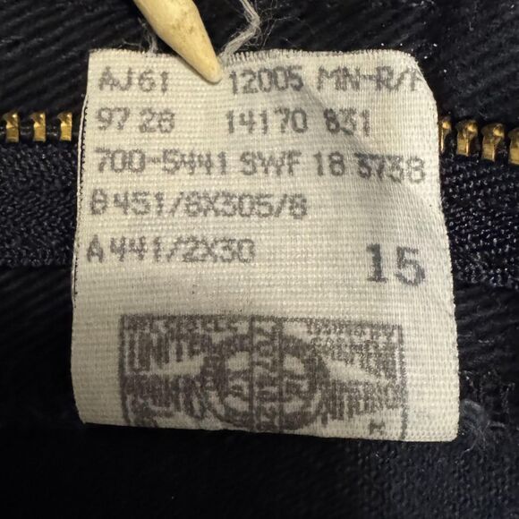 VTG LL Bean Jeans Mens 44x30 Blue Denim 5 Pocket Made USA Straight Leg Classic - Picture 7 of 9